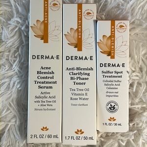 DERMA E anti blemish serum toner and sulfur spot treatment